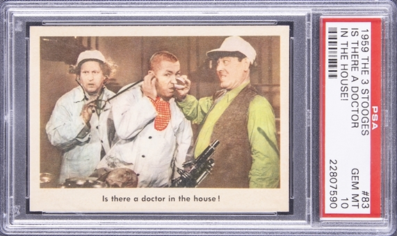 1959 Fleer "Three Stooges" #83 "Is There A Doctor… " – PSA GEM MT 10